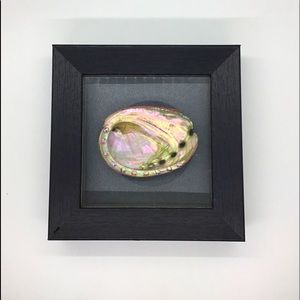 Framed Abalone Shell with Pink Swarovski Crystals